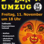 Lampion-Umzug am Freitag, den 11. November 2016