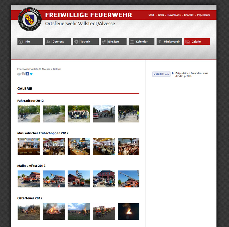 Eine Foto-Galerie ergänzt nun die Website